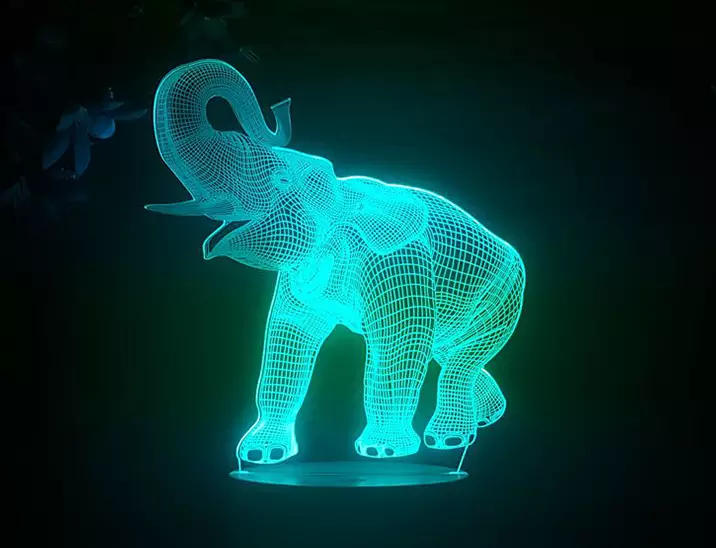 Changeable 188mm 3D Led Illusion Lamp Acrylic 3d Illusion Night Light