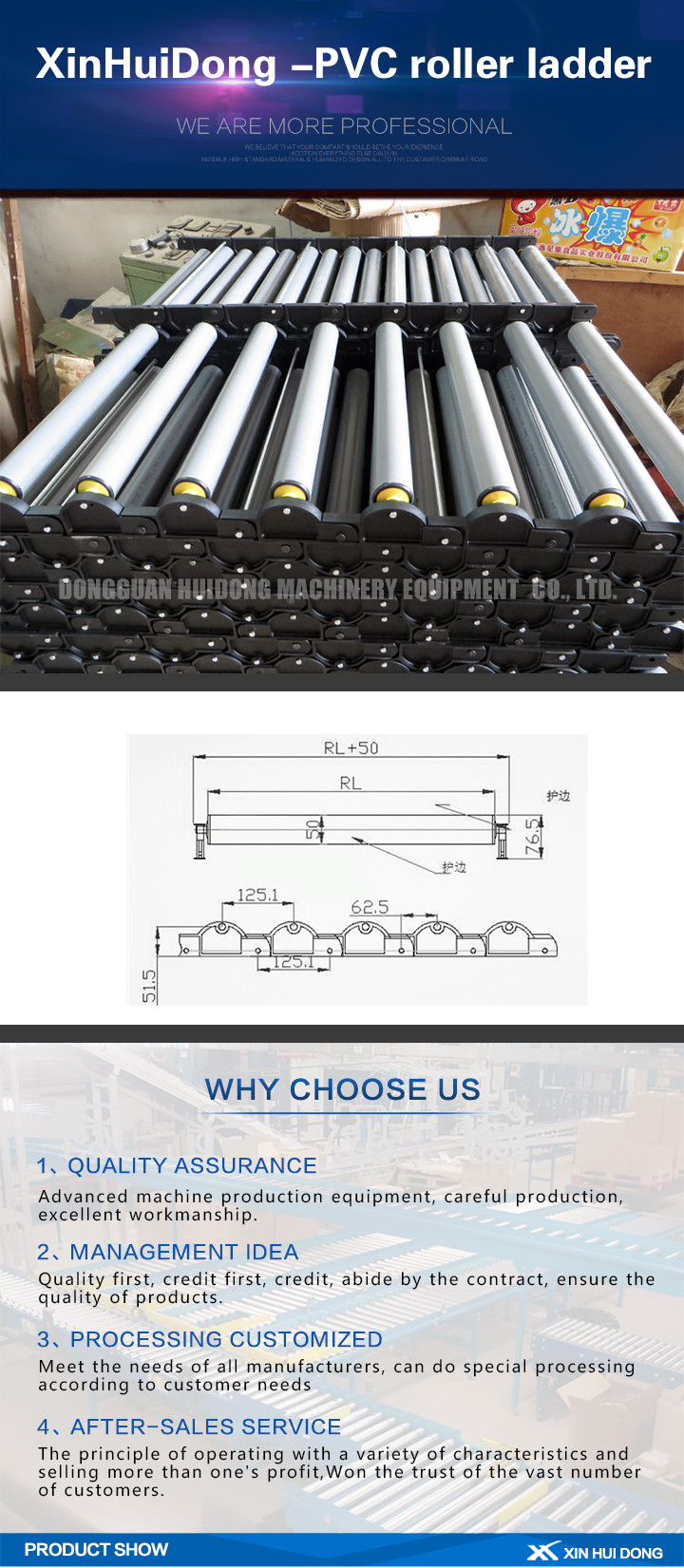 No Power Pvc Adjustable Roller Conveyor Customized Size For Transport Goods