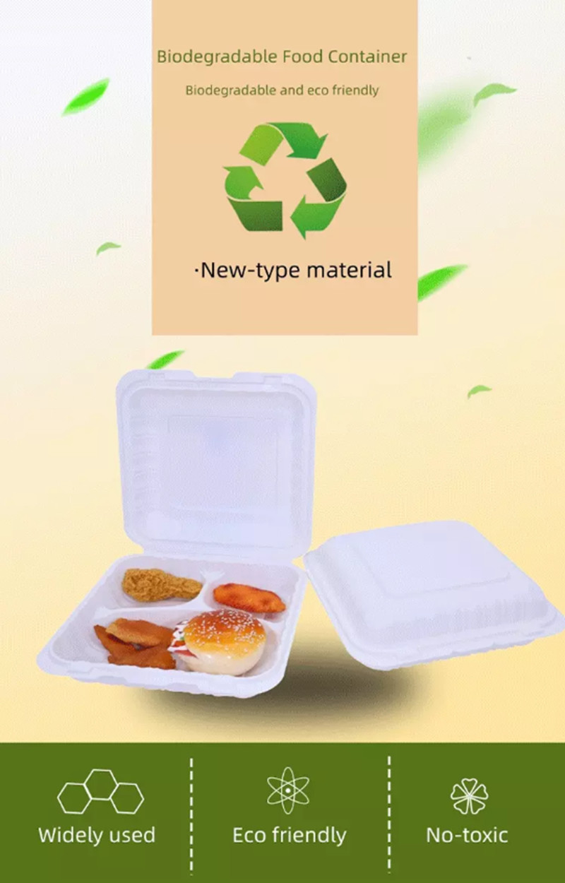 4 Compartment PP 1L Disposable Takeaway Food Container