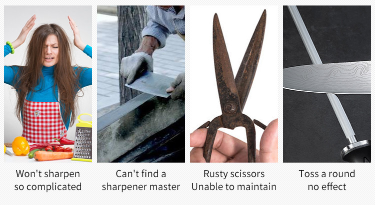 Amazon Small Kitchen Sharpening Stone 2 Stages Mult-Function Knife Scissor Sharpener