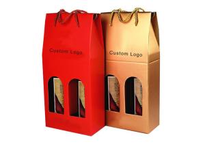 China Kraft Paper Electronic Packaging Box , Gift Packaging Bags For Wine Bottle wholesale