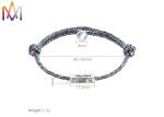 Bells Pendants Braided Lettering Mens Magnetic Bracelets