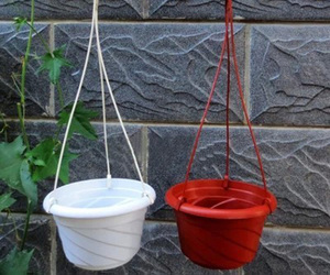 various customize plastic hanging hook hanging flower pot on balcony in room