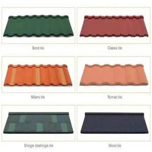 China Zinc Steel Galvalume Stone Coated Roofing Tile Light Weight 0.4mm 0.8mm wholesale
