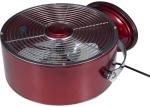 30W Red Retro Metal Fan With 2 Speed Safety Metal Grill Silent Wind
