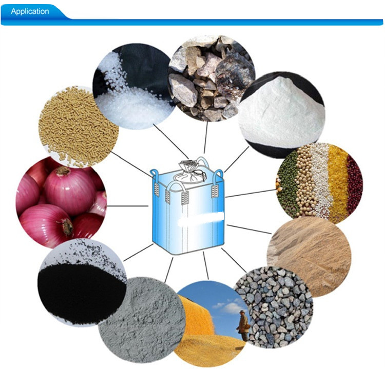 Cross Corner Loops PP Woven Jumbo Bags For Mineral Industrial Ore Side Discharge Design