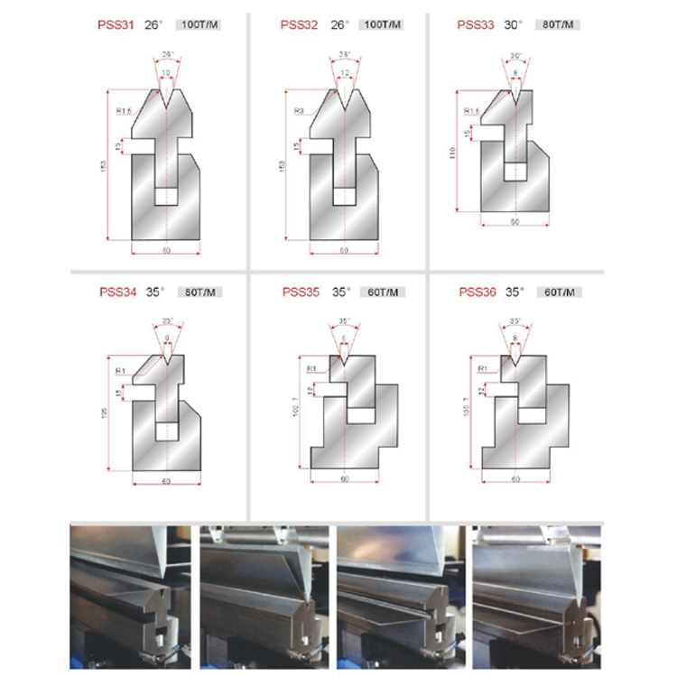 Hydraulic Bending Press Brake Die Wila Type Press Brake Tooling