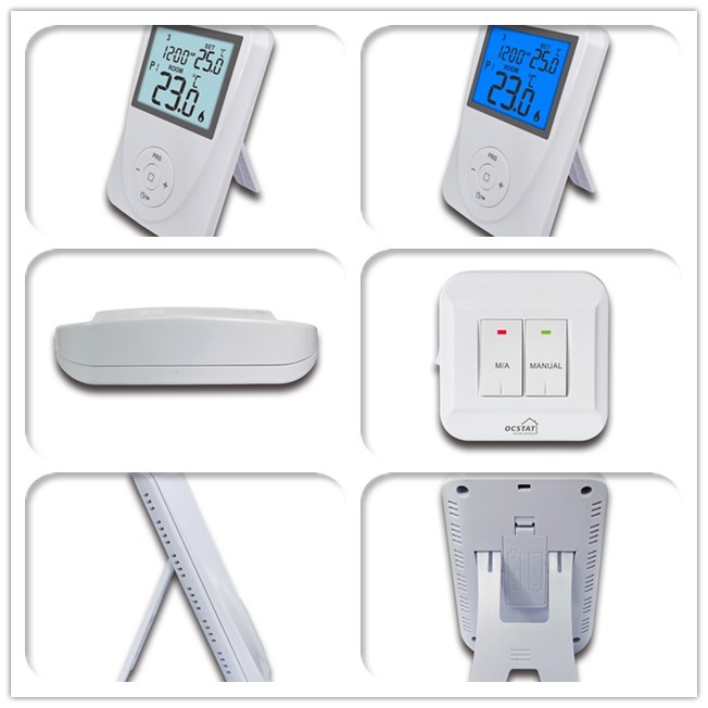 Electronic Radio Frequency Digital Room Thermostat for Boiler White CE