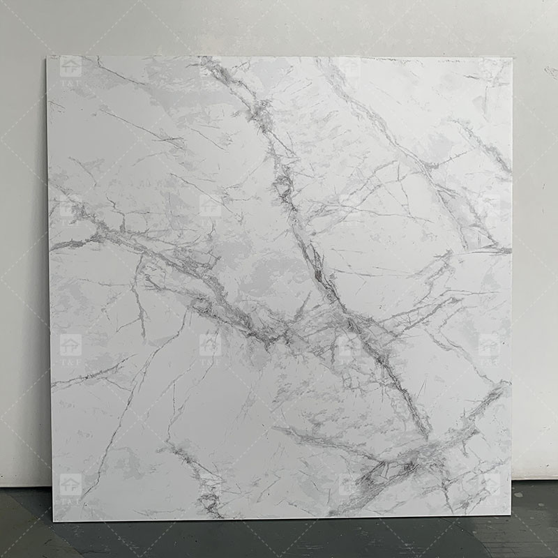 600x600mm White Matt Marble Glazed Ceramic Tiles Washroom Rustic Floor Wall Tiles