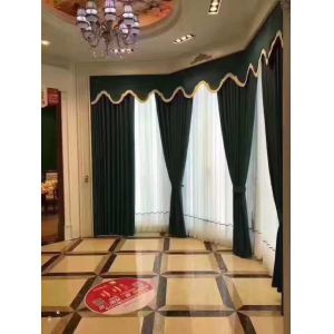 China Readymade Rideaus Damask Jacquard Blackout Curtains For Living Room Bedroom Window wholesale