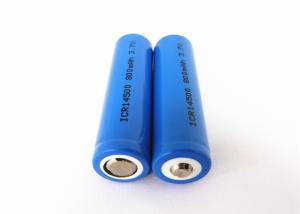 China Flashlight Small Lipo Battery , 14500 Rechargeable Lithium Ion Battery 3.6v / 3.7v 800mah wholesale