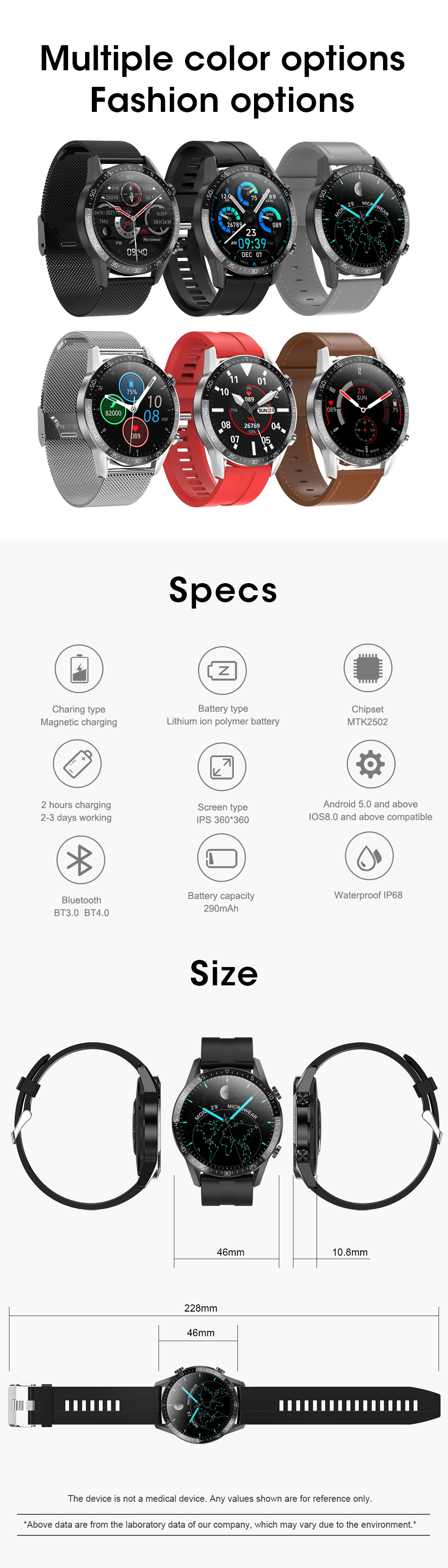 HL4PRO Smartwatch OEM IP67 1.75 Inch Kids Waterproof For Huawei Honor
