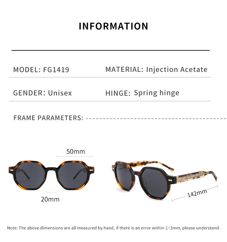 Multi Style Circle Frame Sunglasses Neutral Acetate Customized Logo