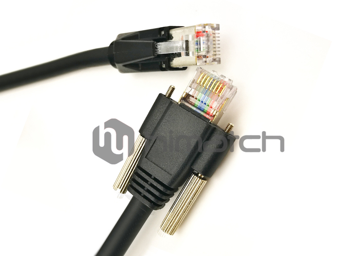 6.2mm Cable OD Gige Vision Cable , RJ45 Ethernet Cable With Thumbscrews