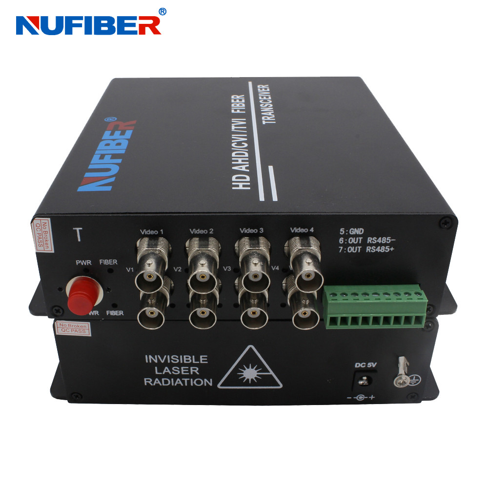 NF-8V1D-T/R-F20-1080P HD-CVI AHD TVI 1080P Coaxial Fiber Video Converter 8BNC 1RS485 For HD Cameras