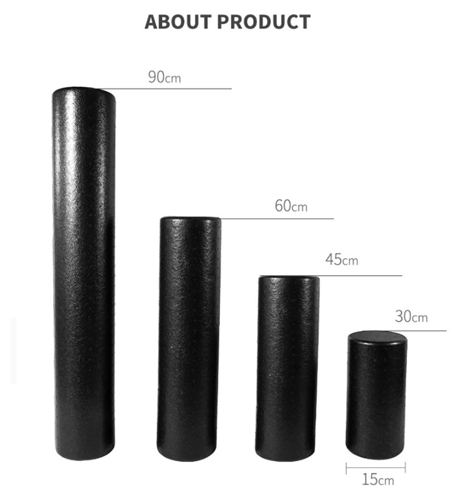 12 Inch 15CM EPP Yoga Foam Rollers Massage Function Lower Back Home Exercise