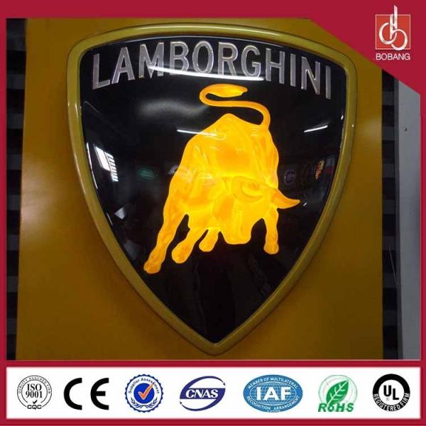 Chorme electroplated ultrathin vacuum car emblem ;outdoor standard sound car