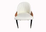 Iron Pipe Legs 47cm 86cm PU Leather Dining Chairs