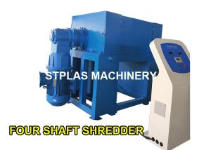 China Multipurpose Four Shaft Shredder , Fridge / Barrel / Plastic Bottle Shredder Machine wholesale