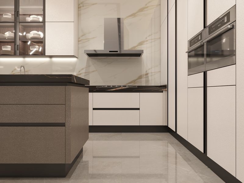 Sleek , Durable , And Customizable Stainless Steel Kitchen Masterpiece