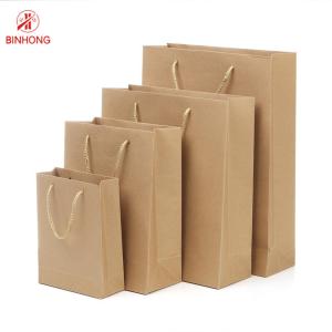 China Eco Friendly 110gsm 16x6x12'' Recycled Kraft Bags wholesale