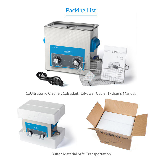CE FCC PSE ROHS SUS304 6L Manual Ultrasonic Cleaner For Tools Parts