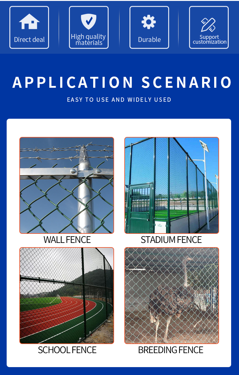 Low Price Guaranteed Quality Coated Black Decorative Garden Welded Wire Mesh Chain Link Fence/wire mesh chain link fence