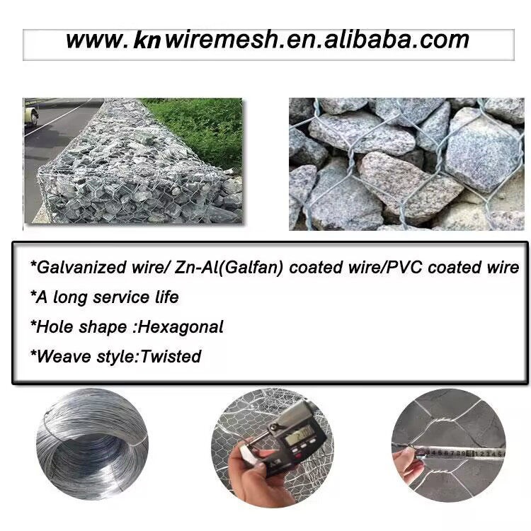 2m X 1m X 1m Easy To Install Gabion Box Wire Diameter 2.7mm