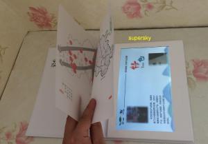 China HD 1024 X 600 LCD Video Brochure Flyer Folder Mailer Card For Wedding Invitation on sale