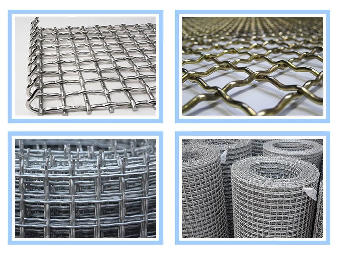 Plain Weave Crimped Wire Mesh Stainless Steel Square Hole High Temperature Proof
