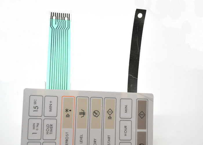 Microwave Oven Flat Touch Sealed Membrane Switches With Shielding Layer Inside