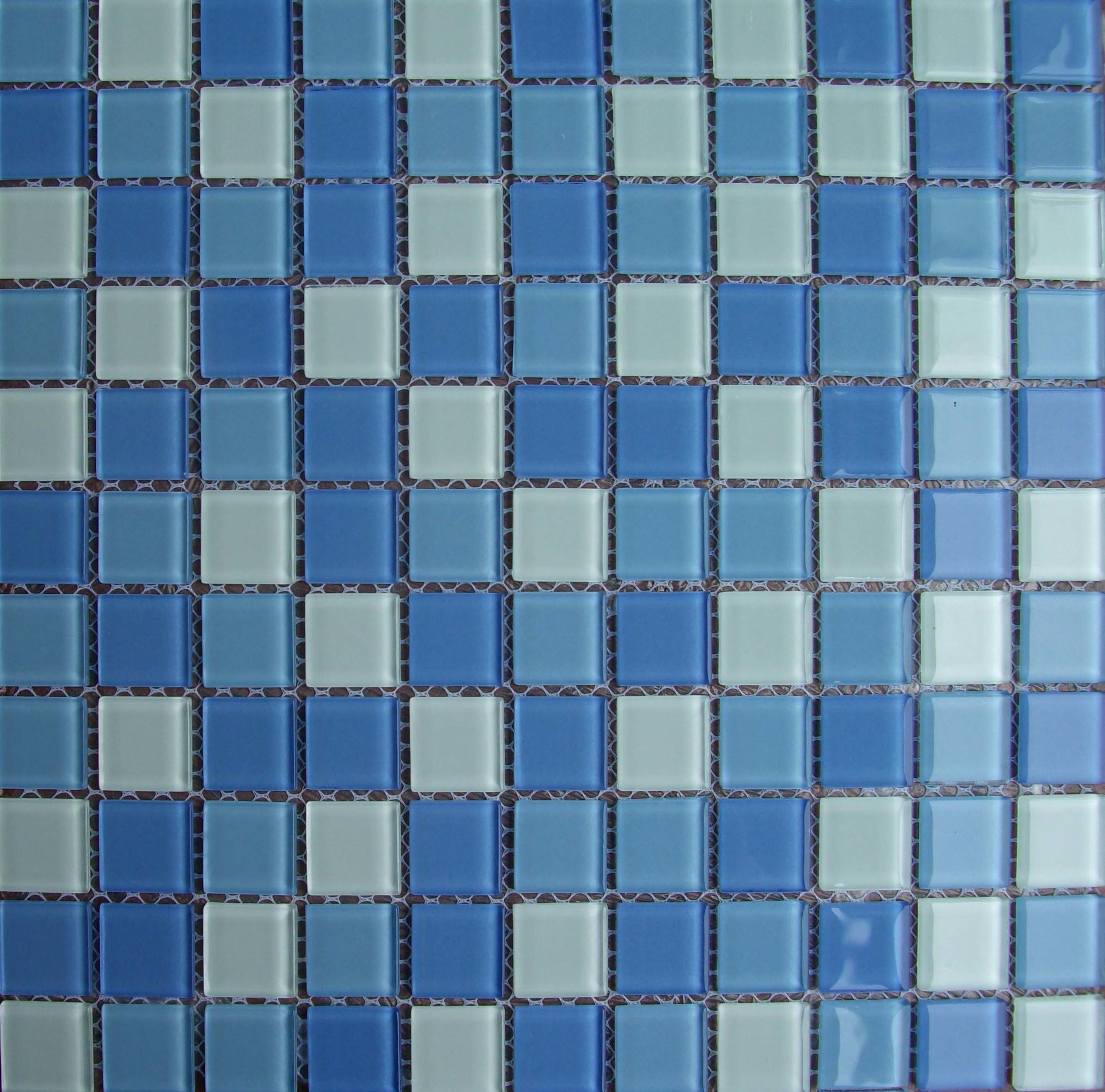 300x300mm mosaic tile outlet,crystal glass,swmming pool mosaic tiles, code blue