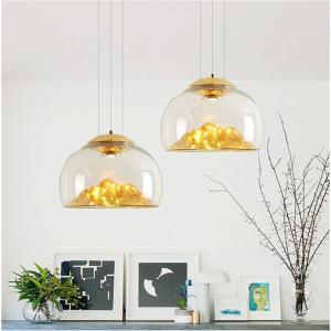 China Mountain View Glass Pendant Light Nordic island pendant lights creative coffee bar lamp(WH-GP-97) wholesale