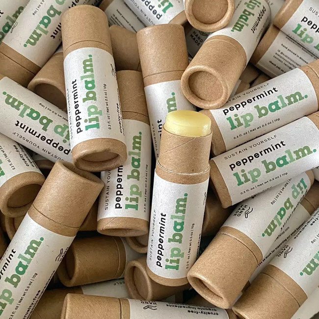 0.5oz Kraft Paper Lip Balm Tubes , Cardboard Deodorant Paperboard Push Up Tubes