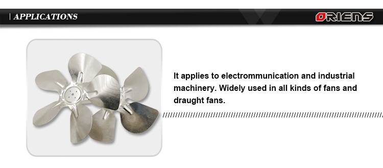 Customized motor assembly air wing aluminium fan blade