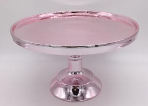 China Rose Gold Electroplating Ceramic Cake Stand Strong Dolomite Material For Home Deco wholesale