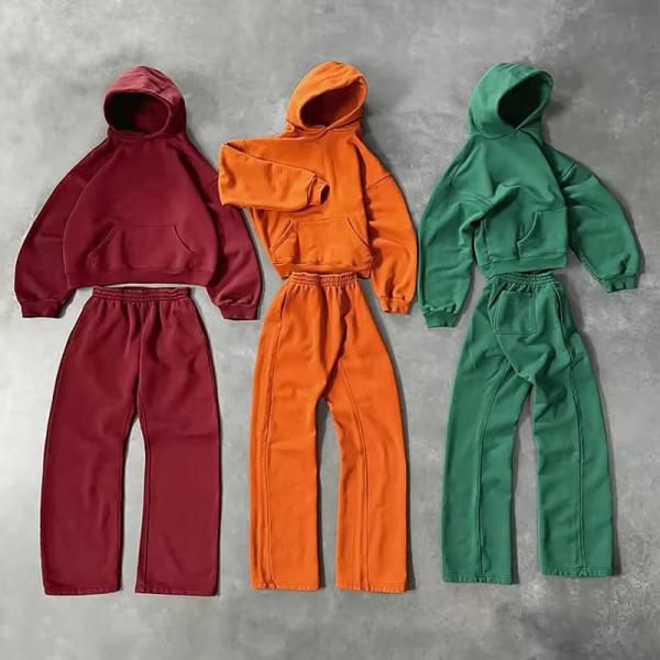 Custom Joggers Sweatsuit Unisex Blank Activewear Fleece Cotton Hoodie Jogging