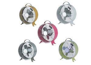 China Lightweight Yellow / Green Retro Electric Fan With Copper Motor Double Speed wholesale