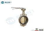Aluminum Bronze Wafer Butterfly Valve , NBR Lined Butterfly Valve PN 16