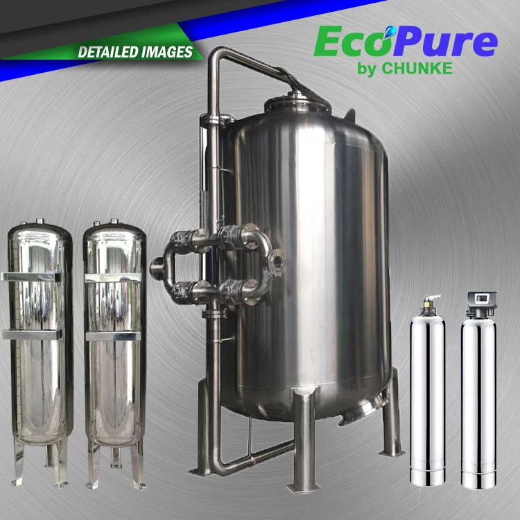 Stainless Steel SS304 Water Filter Tank Carbon Filter Sand Filter Housing Water/Milk/Juice/Beer Storage Tank
