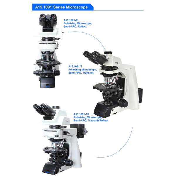 OPTO-EDU A15.1091-T plm polarized light microscopy Manual Transmit 12V 100W Halogen Semi APO ECO