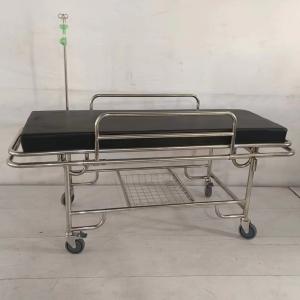 China Stainless Steel Emergency Transfer Stretcher Bed With Iv Pole Safe Loading Castors wholesale