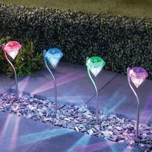 China 30cm 12V Color Changing Solar Garden Stake Lights wholesale