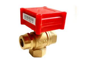 China DC12V Threaded Zone Heating Valves , HVAC Floor Heating 3 Way Brass Ball Valve wholesale