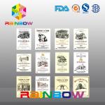 Paper Magnet Sticker Paper Label , Irregular Silk Screen Wine Label For Health