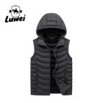 Custom Embroidered Windbreaker Hooded Sleeveless Utility Coat Thickened Men's