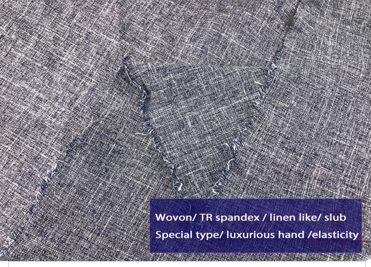 Imitation Linen Rayon Polyester Spandex Fabric 180gsm