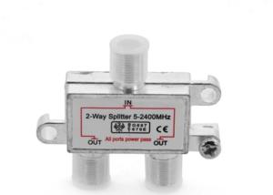 China Nickel Plated 5-2400MHZ TV Antenna Splitter With Zinc Die-Cast Housing wholesale