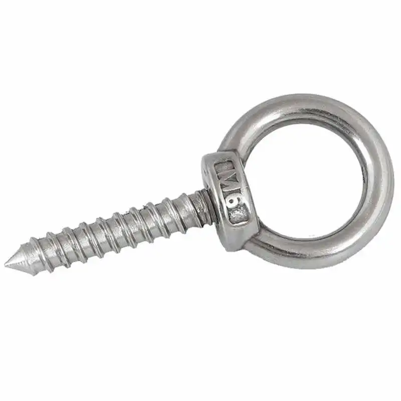 Stainless Steel SS316 Shoulder Hook Self Tapping Wood Screw Closed Eye Bolt