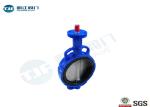 Lever Operated Wafer Butterfly Valve , Cast Iron Concentric Butterfly Valve